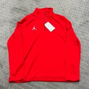 Air Jordan Women’s Medium Dri-Fit Half-Zip Long Sleeve Pullover Red